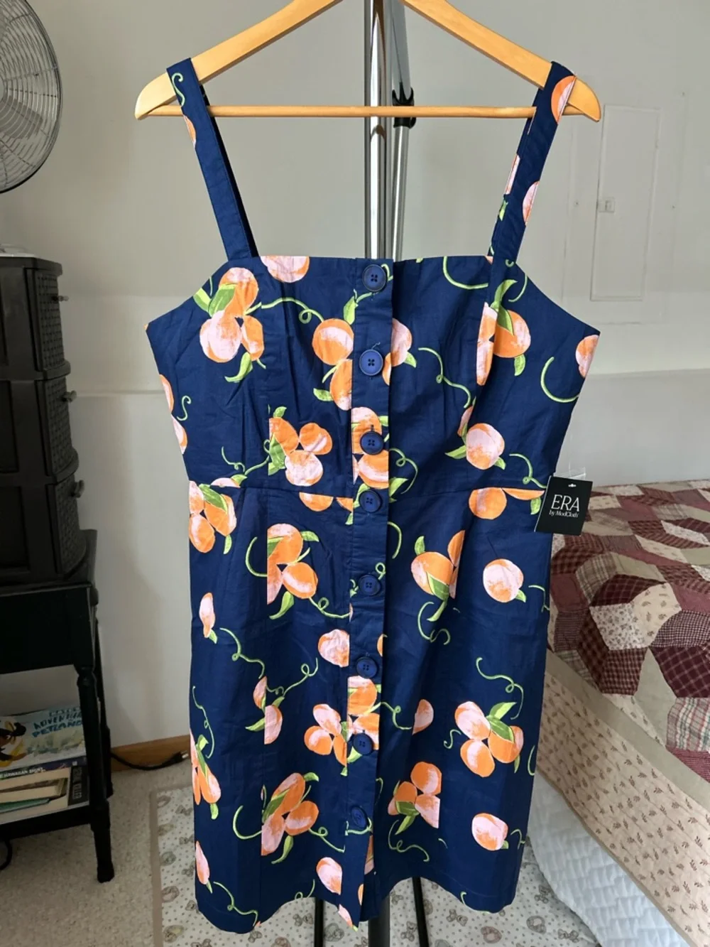ModCloth Peach Fruit Dress NWT 14 - Picture 1 of 8